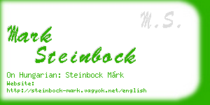 mark steinbock business card